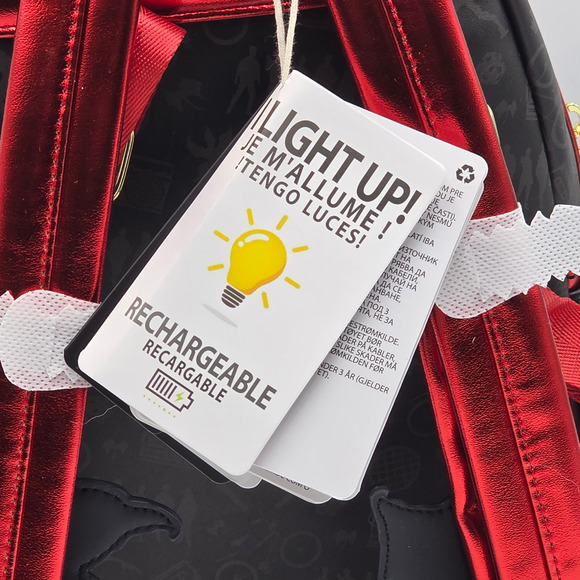 Loungefly Stranger Things Upside Down Group Portrait Light-Up Mini Backpack Bag - Picture 9 of 10